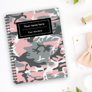 Pink and Grey Camo, Camouflage, Military, Army Planner