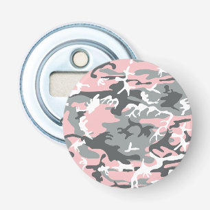Pink and Grey Camouflage, Military, Army Bottle Opener