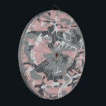 Pink and Grey Camouflage, Military, Army Dartboard<br><div class="desc">Elegant,  stylish and sophisticated camouflage pattern in pink and grey colour. Modern and trendy gift,  perfect for the military lover in your life.</div>