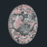 Pink and Grey Camouflage, Military, Army Dartboard<br><div class="desc">Elegant,  stylish and sophisticated camouflage pattern in pink and grey colour. Modern and trendy gift,  perfect for the military lover in your life.</div>
