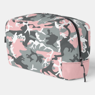 Pink and Grey Camouflage, Military, Army Dopp Kit
