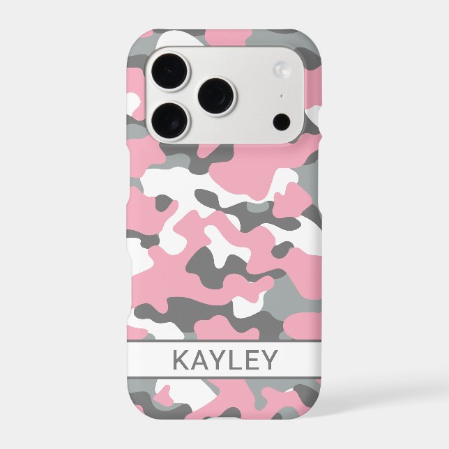 Pink and Grey Camouflage Personalised (Back)