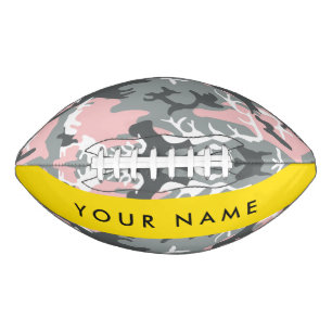 Pink and Grey Camouflage Your name Personalise American Football