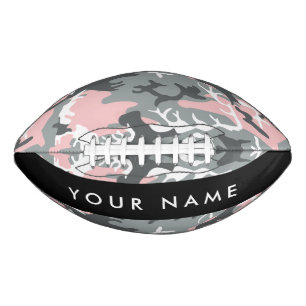 Pink and Grey Camouflage Your name Personalise American Football