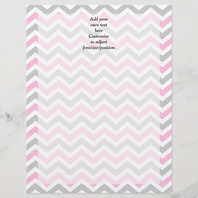 Pink and grey chevron (Front)