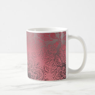 pink and grey coffee mug