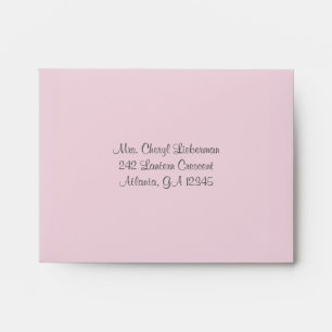 Pink and Grey Damask Envelope for RSVP Card