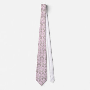 Pink and Grey Damask Tie