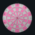 Pink And Grey Dartboard<br><div class="desc">Pink And Grey Dart Board</div>