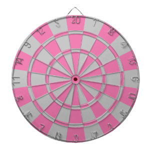 Pink And Grey Dartboard