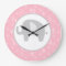 Pink and grey elephant clock