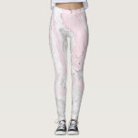 Pink and Grey Faux Marble Modern Leggings<br><div class="desc">Modern and unique leggings that feature faux pink and grey marble print. Other colours are available.</div>