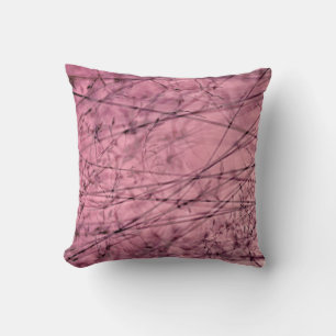 Pink and Grey Grass Plantscape Cushion