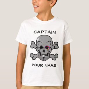 Pink and grey jolly roger T-Shirt