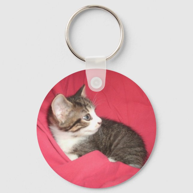 Pink and Grey Key Ring (Front)