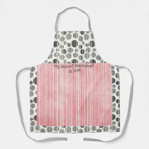 Pink and Grey Modern Polka Dots Apron