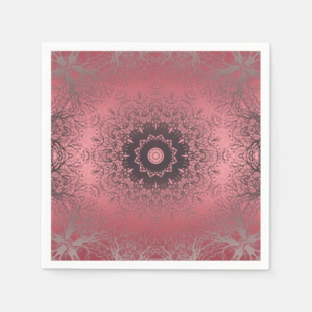 pink and grey napkin (Front)