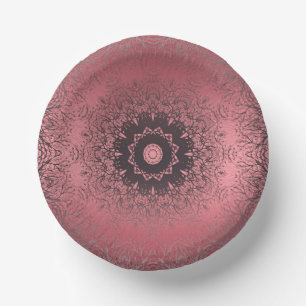 pink and grey  paper plate