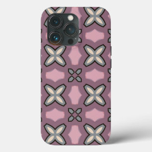 Pink and Grey Pattern Design  iPhone 13 Pro Case