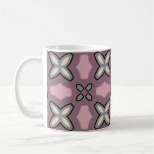 Pink and Grey Pattern Design  Coffee Mug