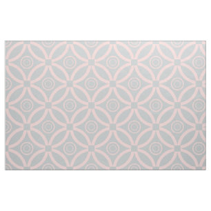 Pink And Grey Retro Geometric Pattern Fabric