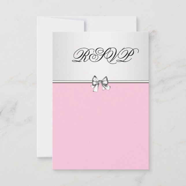 Pink and Grey RSVP (Front)