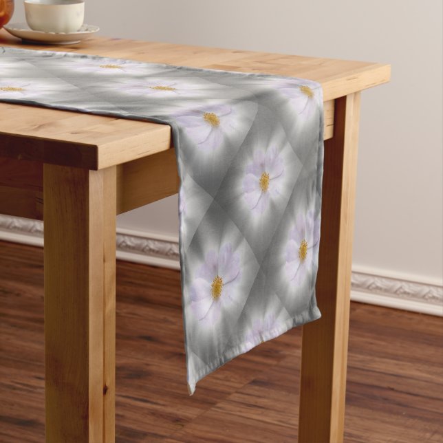 pink and grey short table runner (In Situ)