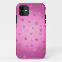 Pink and grey stars pattern iphone 5 case