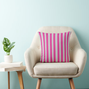 Pink and Grey Stripes Cushion
