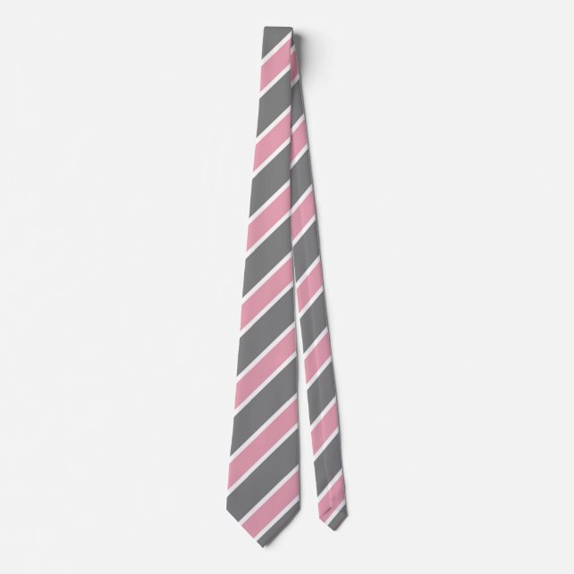 Pink and Grey Tie (Front)