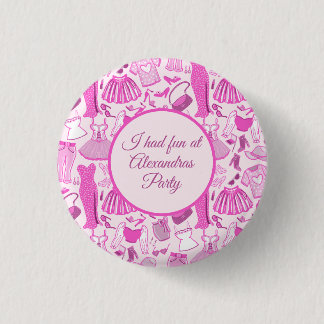 Pink and Hot Pink Fashion Pattern 3 Cm Round Badge