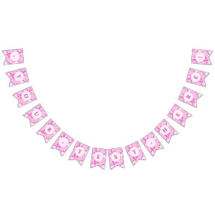 Pink and Hot Pink Fashion Pattern Bunting