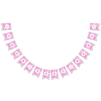 Pink and Hot Pink Fashion Pattern Bunting