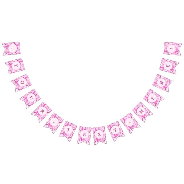 Pink and Hot Pink Fashion Pattern Bunting (All)