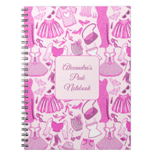 Pink and Hot Pink Fashion Pattern Notebook
