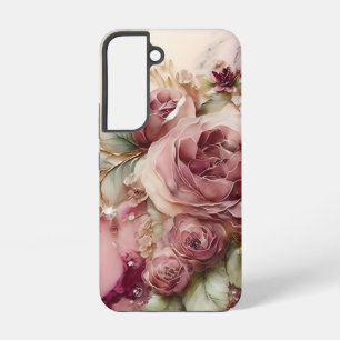 Pink and Ivory Roses  Samsung Galaxy Case