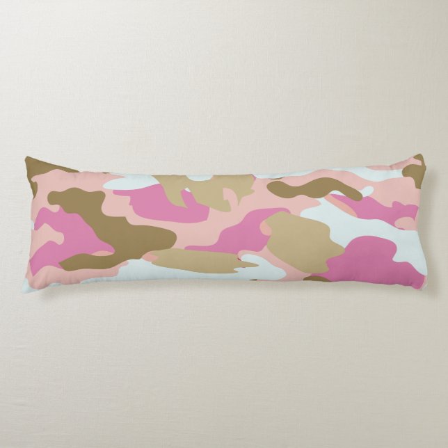 Pink And Khaki Body Pillow (Front)