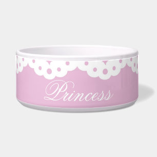 Pink and Lace Pet Bowl