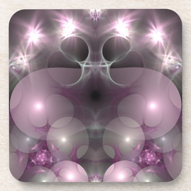 Pink and Lavender Lights Coaster (Front)