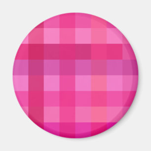Pink and lavender plaid magnet