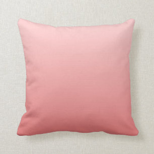 Pink and Light Coral Ombre Cushion