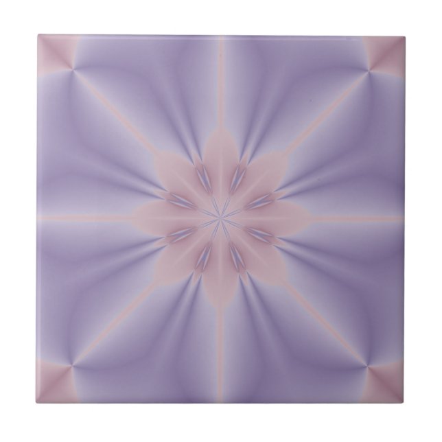 Pink and Lilac 3D Flower Tile (Front)