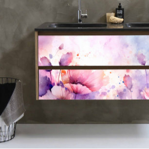 Pink and Lilac Flowers in the Mist Decoupage Tissue Paper