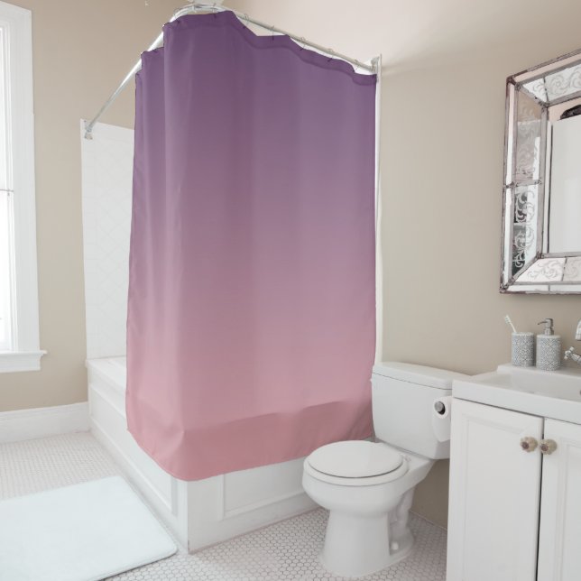 Pink and lilac gradient, Ombre. Shower Curtain (In Situ)