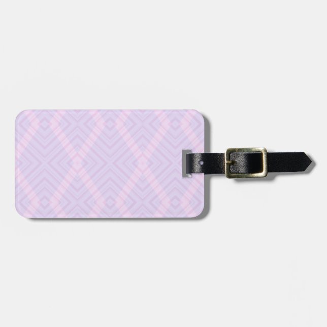 Pink and Magenta Geometry Luggage Tag (Front Horizontal)