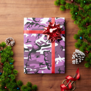 Pink and Mauve Camo Wrapping Paper