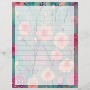 Pink and mauve floral lined