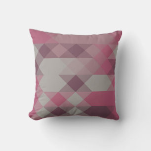 pink and mauve geometric cushion