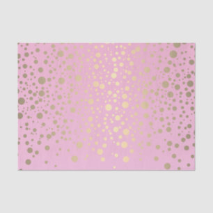 Pink and Metallic Gold Confetti Tissue Paper