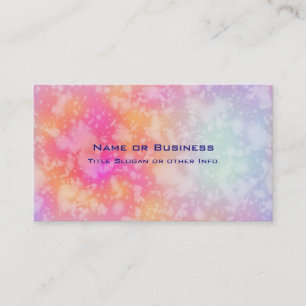 Pink and Orange Abstract Watercolor Background Business Card